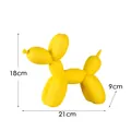Statue de chien ballon moderne en résine jaune vif avec une finition mate - Jaune