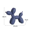 Sculpture chien ballon bleu mat en résine dimensions 21cm longueur et 18cm hauteur - Violet