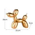 Sculpture de chien ballon dorée en résine mate, dimensions: 21 cm de long et 18 cm de haut - Or