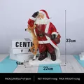 Statuetta natalizia in resina con Babbo Natale e renna con dettagli festivi rossi e bianchi - Babbo Natale con Renna (RRW106-G) / Rosso