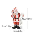 Babbo Natale personalizzato in resina con pergamena dei nomi e cordino rosso - Stile Pendente Lista dei Desideri (RRW143)