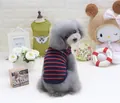 Gilet sans manches à rayures tricolores pour petits chiens comme les caniches - S / Rouge