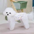 Détail de robe rose pour chat à rayures avec fleurs et col en dentelle blanche - S / Rose