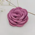 Elegant 6cm lilac silk camellia flower accessory with layered petals and satin texture - Dust Rose