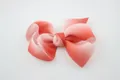 Rainbow gradient grosgrain ribbon bow accessory in red and white ombre style - Red