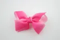 Pink ombre gradient grosgrain ribbon bow hair accessory for kids and girls - Rose Red