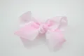 Pink and white gradient grosgrain ribbon hair bow accessory for children and women - Pink