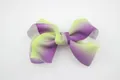 Rainbow gradient purple and green grosgrain ribbon oversized bow hair accessory - Dark Purple And Yellow