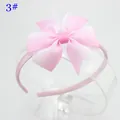 Serre-tête rose dégradé avec grand nœud en gros-grain 8cm pour fille, style 3 - Style 3 Rose