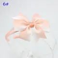 Serre-tête avec nœud dégradé orange clair et ruban arc-en-ciel pour filles - Bourgeon de Neige (6#)