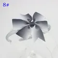 Serre-tête pour fille avec nœud en ruban gros-grain dégradé du gris au blanc - Noir (8#)