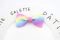 8 cm regenboog grosgrain lint strik met pastel gradiënt voor haaraccessoires - 16-Verticaal Regenboog Gradiënt