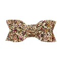 Fiocco fatto a mano con paillettes dorate glitterate per accessori capelli bambina - Oro No.1