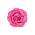 Broche camélia rose élégante en tissu satiné de haute qualité pour femmes chic - Rose Éclatant (Petite Épingle)
