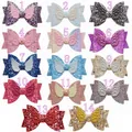 Glittery angel wing hair bows for girls in 14 gradient colors and sparkly sequin textures - Mixed Colors (Random)