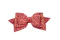 5 inch rose red glitter bow hair clip with sparkling sequins for women and girls - Watermelon Red