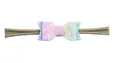 Bandeau élastique kaki pour bébé avec un nœud à paillettes dégradé violet et vert - No.3 Violet Clair Dégradé