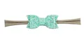 Bandeau bébé avec nœud à paillettes vert menthe et sangle en nylon kaki - Bleu N° 5