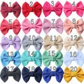 Noeuds en tricot gaufré DIY en 20 couleurs assorties pour vêtements et cheveux - Couleurs mélangées