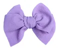 5-inch lavender bubble fabric bow accessory with waffle texture for DIY hair styling - Light Purple