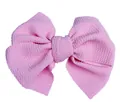 5 inch light pink handmade oversized bullet fabric bow for DIY hair accessories - Pink