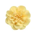 Fiore di chiffon giallo limone fatto a mano per cappelli e abiti decorazione 10cm - Giallo