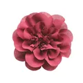 Fiore 3D in chiffon multistrato color bordeaux scuro per cappelli e abiti - Borgogna