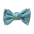 Sparkling blue sequin double-layered bow accessory with iridescent glitter for fashion crafts - Blue