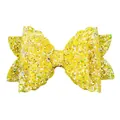 Lazo para el pelo con lentejuelas amarillas brillantes para accesorios de niñas - Amarillo
