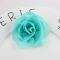 Handmade mint green chiffon 3D flower with pearls for hair and shoe DIY accessories - Green