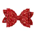Lazo para el pelo con lentejuelas rojas para niñas con pedrería de colores 9cm - Rojo