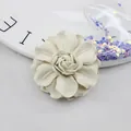 Off-white Mikrofaser-Blumenzubehör für DIY-Haarspangen und Broschendekoration - Beige