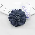 Dunkelblaue Mikrofaser-Stoffblume für DIY-Haarschmuck und dekorative Brosche-Details - Marineblau