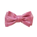 Pink glitter double-layered bow accessory made of shiny faux leather material - Deep Pink