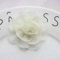 Handmade white 3D chiffon camellia flower DIY accessory for hairpins and shoes - Beige