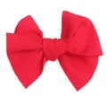 5-inch red waffle fabric handmade hair bow accessory for DIY headbands and clothes - Red