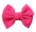 4.5 inch handmade double butterfly hair clip in vibrant rose red waffle knit fabric - Rose Red