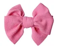 Pink 5-inch large bubble fabric handmade bow accessory for DIY hairbands and fashion - Deep Pink