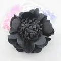 Fiore in tessuto nero a più strati per fermagli fai-da-te e decorazioni di abiti - Spilla a bastone / Nero