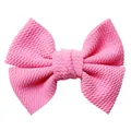 Pink bullet fabric double layer bow accessory for DIY hair clips and shoes decoration - Deep Pink