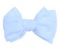 5 inch handmade white bubble fabric double layer bow accessory for DIY hair clips - White
