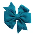 Fiocco per capelli blu pavone in tessuto goffrato per accessori fai da te bimba - Verde Scuro