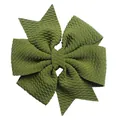 Fiocco verde scuro con trama a nido d'ape per accessori capelli bimbi fai da te - Verde Militare