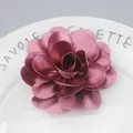Handmade burgundy chiffon flower accessory with satin texture for DIY clothing decoration - Dust Rose