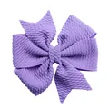 Fermaglio per capelli con grande fiocco lavanda da 3,7 pollici in tessuto a nido d'ape - Viola Chiaro