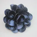 Navy blue handmade chiffon flower with satin finish for DIY hair accessories and bags - Navy Blue