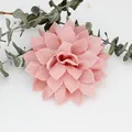 Flor de loto de tela rosa con hilo de seda para accesorios de pelo y manualidades DIY - Rojo coral