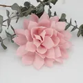 Flor de tela hecha a mano rosa palo con textura de malla brillante para accesorios DIY - Rosa