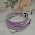 Σετ 5 στέκες μαλλιών λεβάντα με κορδέλα grosgrain και αντιολισθητικά δόντια μέσα - Λεβάντα