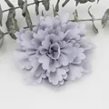 Dusty purple 7cm handmade pleated fabric flower accessory for hats and DIY crafts - Gray